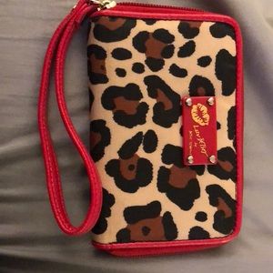 Animal Print Betsey Johnson wristlet